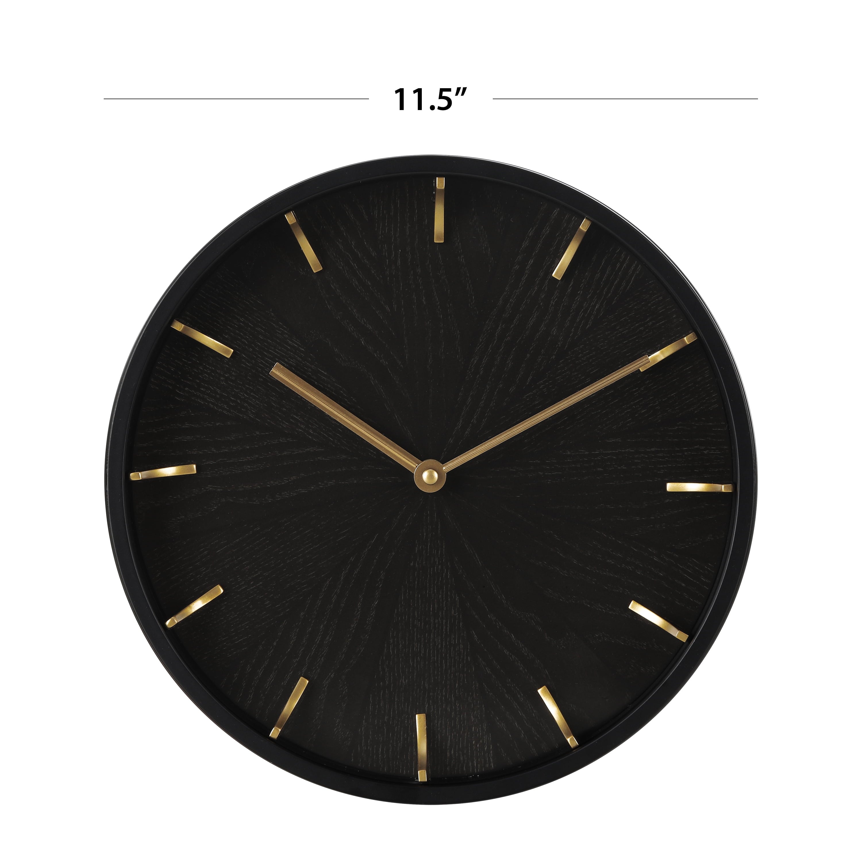 Better Homes & Gardens 11.5 Quartz Battery Modern Woodgrain Indoor Wall Clock, Easy Installation