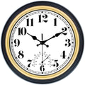20 Inch Retro Wall Clock Silent,Accurate Time,Big Numbers,Quartz,Analog,Black