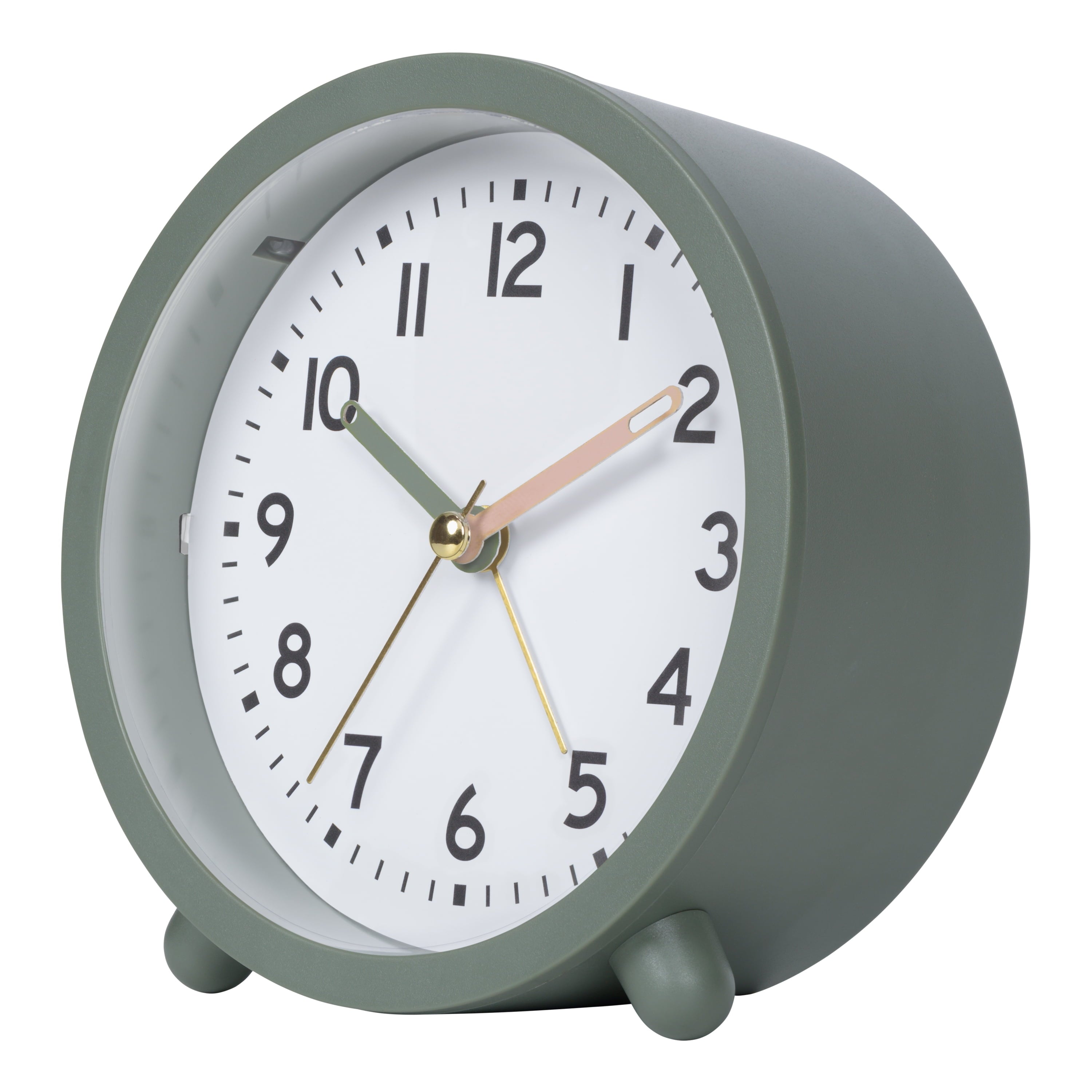 MainStays Green Mini Analog Alarm Clock