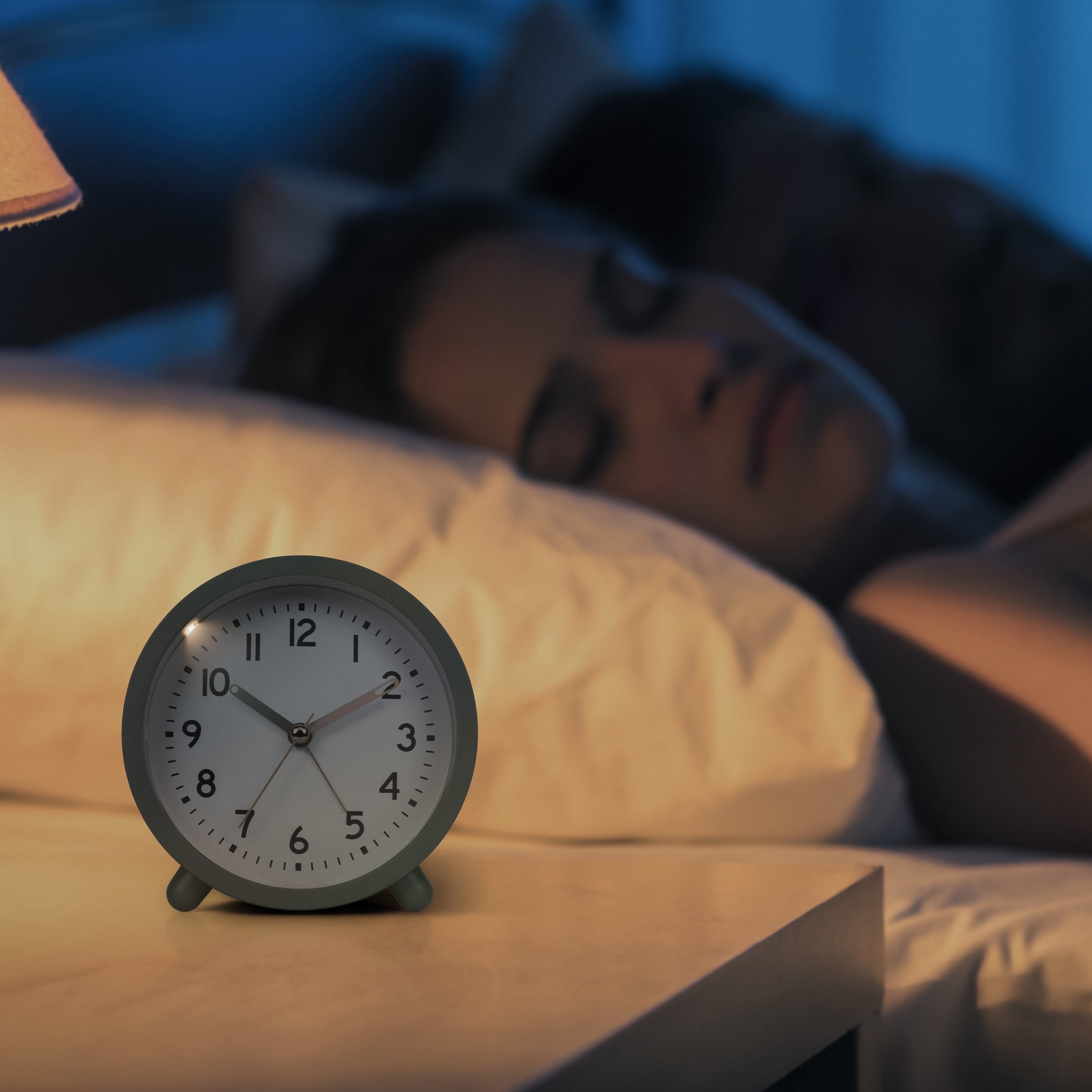 MainStays Green Mini Analog Alarm Clock