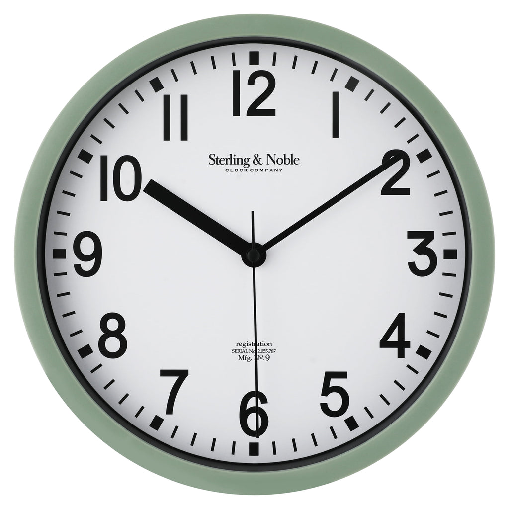 Mainstays Basic Indoor 8.78" Sage Analog Round Modern Wall Clock